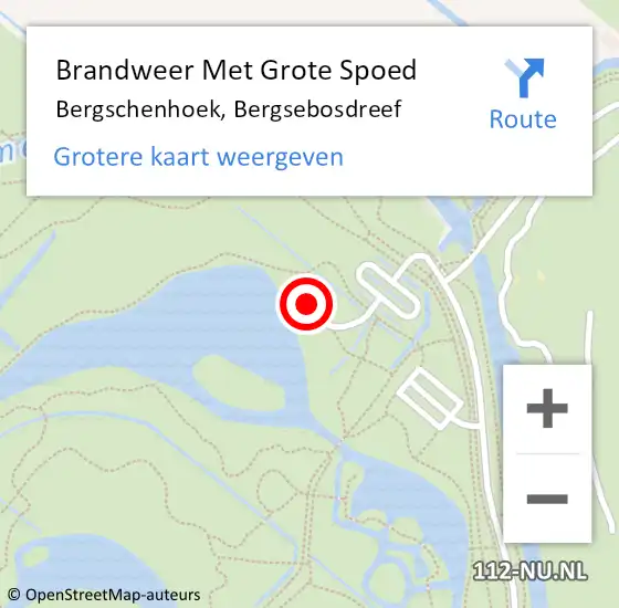 Locatie op kaart van de 112 melding: Brandweer Met Grote Spoed Naar Bergschenhoek, Bergsebosdreef op 8 mei 2022 13:30
