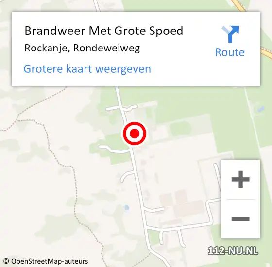 Locatie op kaart van de 112 melding: Brandweer Met Grote Spoed Naar Rockanje, Rondeweiweg op 8 mei 2022 16:18