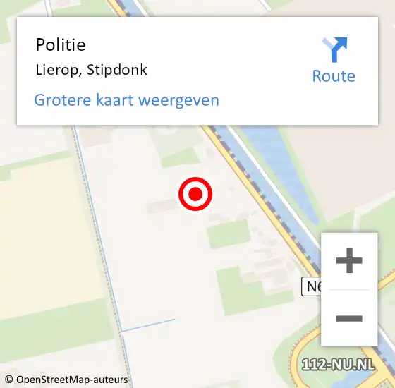 Locatie op kaart van de 112 melding: Politie Lierop, Stipdonk op 9 mei 2022 15:14