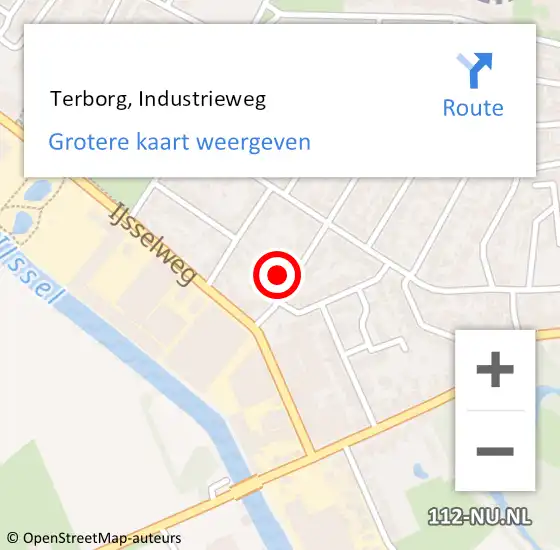 Locatie op kaart van de 112 melding:  Terborg, Industrieweg op 11 mei 2022 16:58