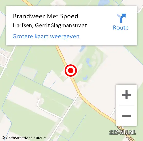 Locatie op kaart van de 112 melding: Brandweer Met Spoed Naar Harfsen, Gerrit Slagmanstraat op 11 mei 2022 22:35