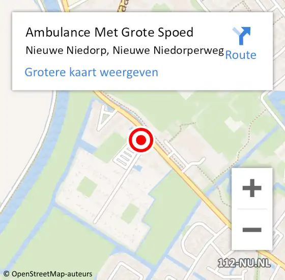 Locatie op kaart van de 112 melding: Ambulance Met Grote Spoed Naar Nieuwe Niedorp, Nieuwe Niedorperweg op 14 mei 2022 19:31