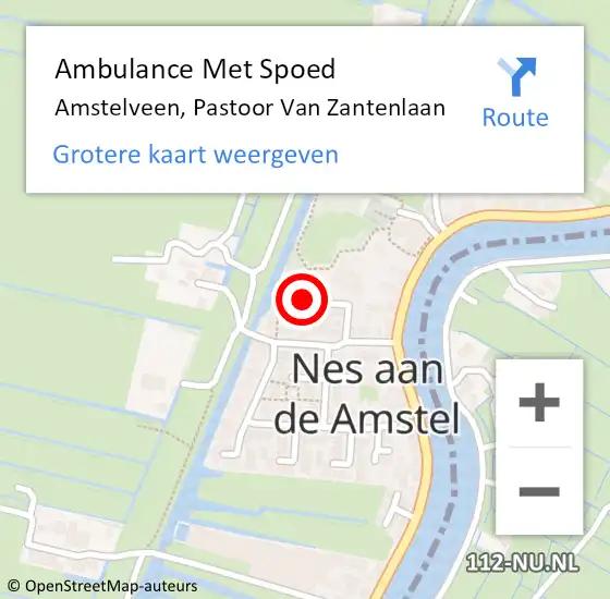 Locatie op kaart van de 112 melding: Ambulance Met Spoed Naar Amstelveen, Pastoor Van Zantenlaan op 17 juli 2014 12:33