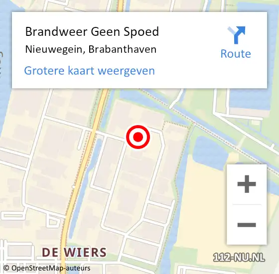 Locatie op kaart van de 112 melding: Brandweer Geen Spoed Naar Nieuwegein, Brabanthaven op 17 mei 2022 10:33