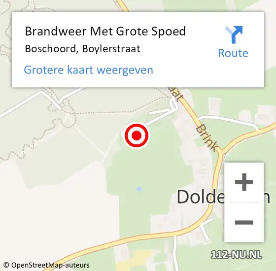 Locatie op kaart van de 112 melding: Brandweer Met Grote Spoed Naar Boschoord, Boylerstraat op 17 mei 2022 12:24