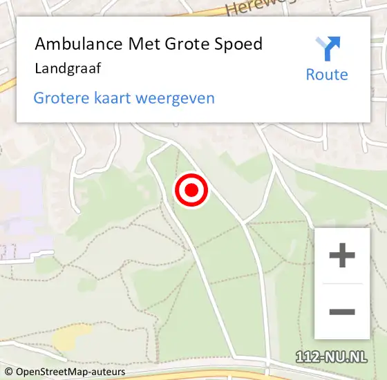 Locatie op kaart van de 112 melding: Ambulance Met Grote Spoed Naar Landgraaf op 18 mei 2022 12:32