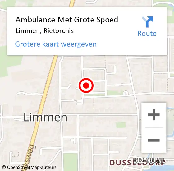 Locatie op kaart van de 112 melding: Ambulance Met Grote Spoed Naar Limmen, Rietorchis op 19 mei 2022 23:27