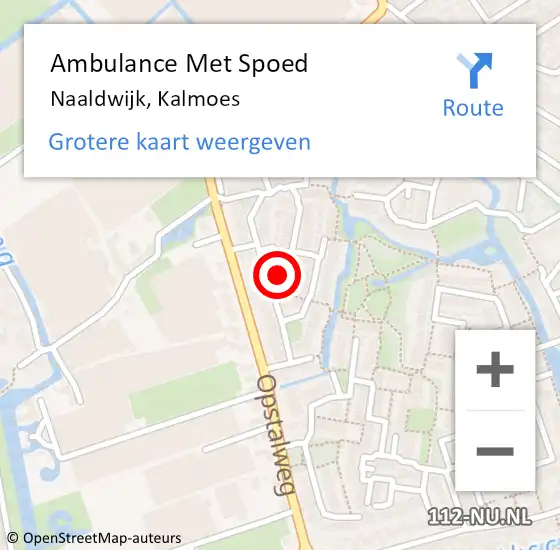 Locatie op kaart van de 112 melding: Ambulance Met Spoed Naar Naaldwijk, Kalmoes op 20 mei 2022 22:48