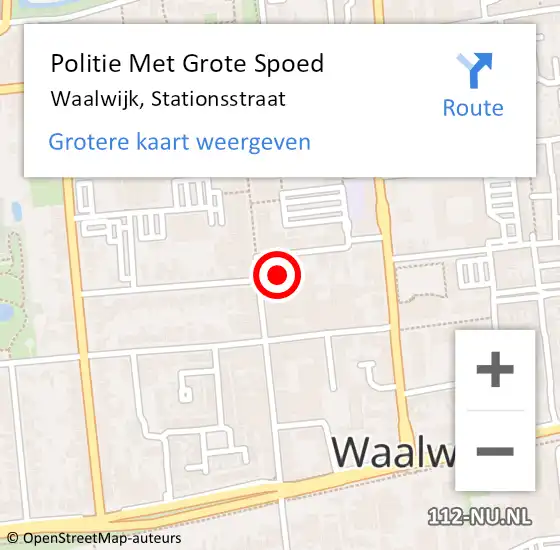 Locatie op kaart van de 112 melding: Politie Met Grote Spoed Naar Waalwijk, Stationsstraat op 21 mei 2022 19:37