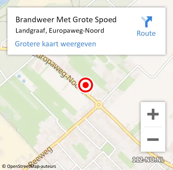 Locatie op kaart van de 112 melding: Brandweer Met Grote Spoed Naar Landgraaf, Europaweg-Noord op 25 mei 2022 07:32