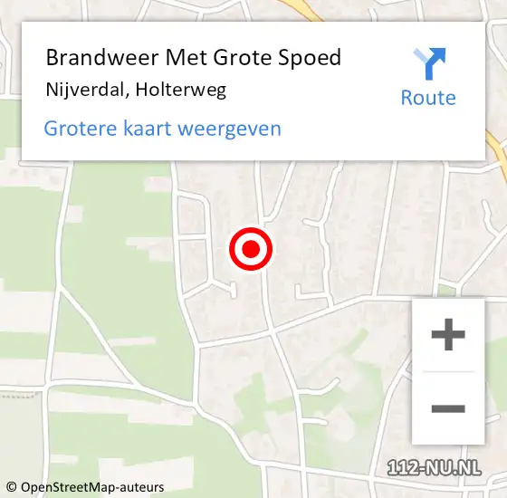Locatie op kaart van de 112 melding: Brandweer Met Grote Spoed Naar Nijverdal, Holterweg op 25 mei 2022 12:41