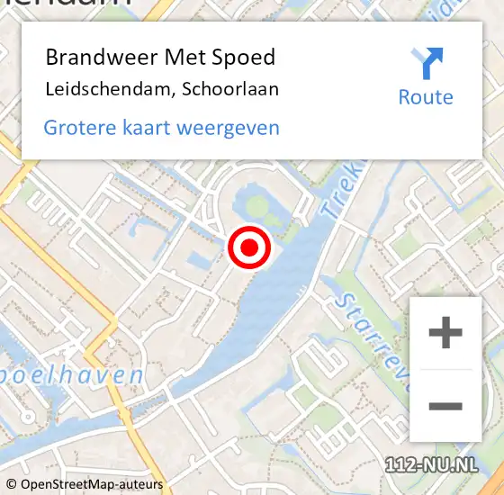 Locatie op kaart van de 112 melding: Brandweer Met Spoed Naar Leidschendam, Schoorlaan op 25 mei 2022 18:24