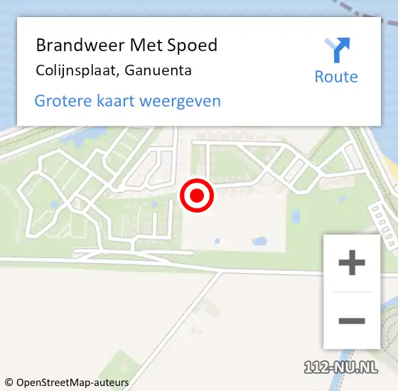 Locatie op kaart van de 112 melding: Brandweer Met Spoed Naar Colijnsplaat, Ganuenta op 26 mei 2022 18:53