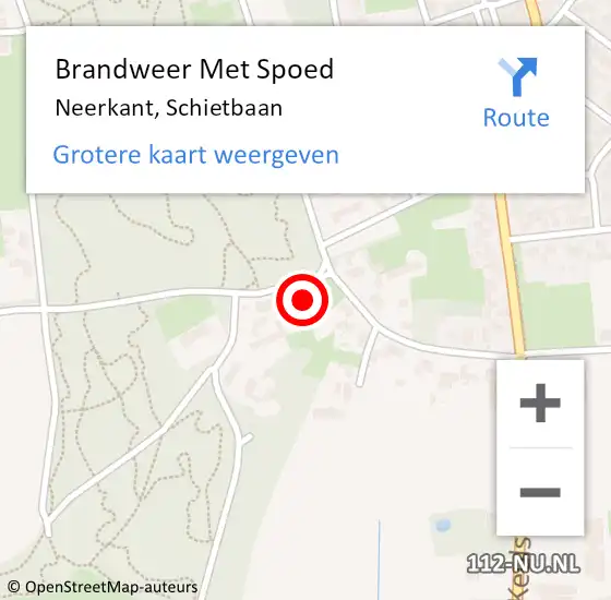 Locatie op kaart van de 112 melding: Brandweer Met Spoed Naar Neerkant, Schietbaan op 26 mei 2022 19:34