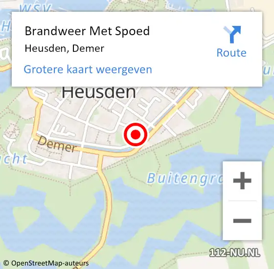 Locatie op kaart van de 112 melding: Brandweer Met Spoed Naar Heusden, Demer op 27 mei 2022 00:56