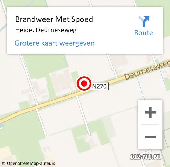 Locatie op kaart van de 112 melding: Brandweer Met Spoed Naar Heide, Deurneseweg op 27 mei 2022 16:34