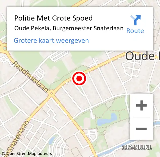 Locatie op kaart van de 112 melding: Politie Met Grote Spoed Naar Oude Pekela, Burgemeester Snaterlaan op 29 mei 2022 01:33
