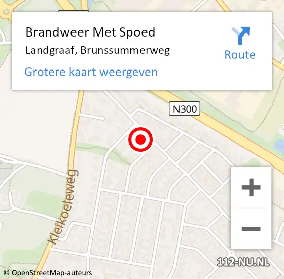 Locatie op kaart van de 112 melding: Brandweer Met Spoed Naar Landgraaf, Brunssummerweg op 30 mei 2022 02:54