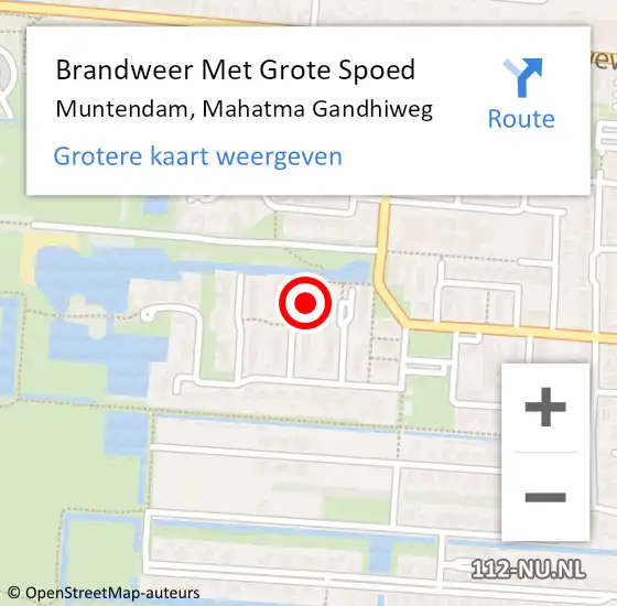 Locatie op kaart van de 112 melding: Brandweer Met Grote Spoed Naar Muntendam, Mahatma Gandhiweg op 2 juni 2022 09:27