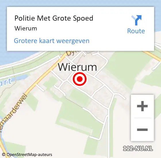 Locatie op kaart van de 112 melding: Politie Met Grote Spoed Naar Wierum op 2 juni 2022 16:04