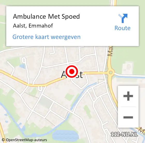 Locatie op kaart van de 112 melding: Ambulance Met Spoed Naar Aalst, Emmahof op 3 juni 2022 05:35