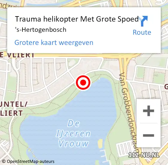 Locatie op kaart van de 112 melding: Trauma helikopter Met Grote Spoed Naar Den Bosch op 3 juni 2022 07:31