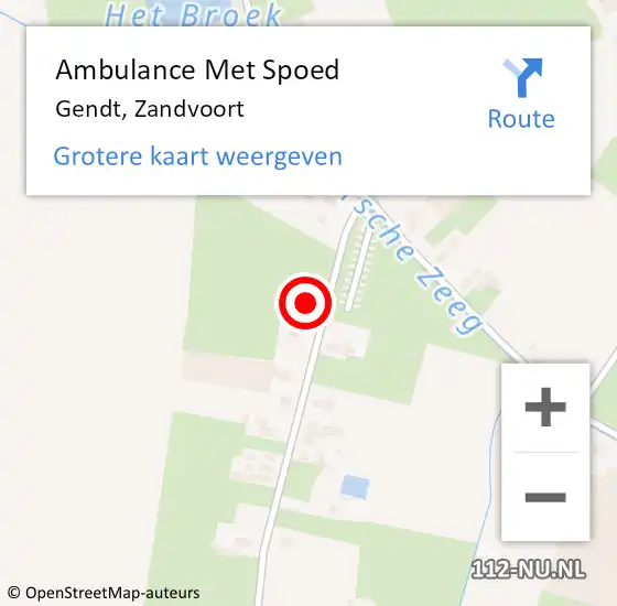 Locatie op kaart van de 112 melding: Ambulance Met Spoed Naar Gendt, Zandvoort op 3 juni 2022 08:38