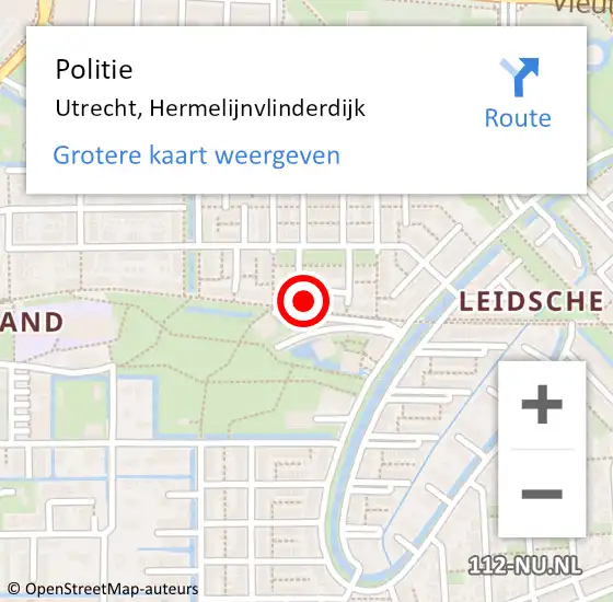 Locatie op kaart van de 112 melding: Politie Utrecht, Hermelijnvlinderdijk op 3 juni 2022 14:24