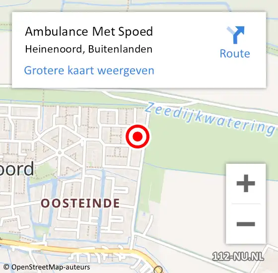 Locatie op kaart van de 112 melding: Ambulance Met Spoed Naar Heinenoord, Buitenlanden op 4 juni 2022 10:55