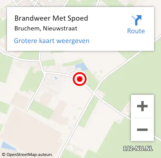 Locatie op kaart van de 112 melding: Brandweer Met Spoed Naar Bruchem, Nieuwstraat op 4 juni 2022 15:34
