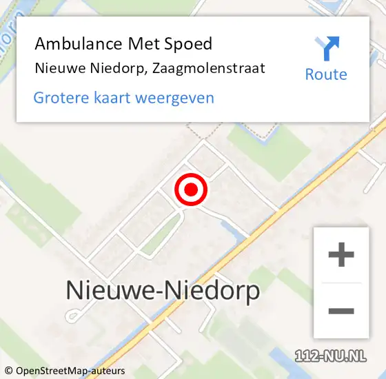 Locatie op kaart van de 112 melding: Ambulance Met Spoed Naar Nieuwe Niedorp, Zaagmolenstraat op 5 juni 2022 14:39