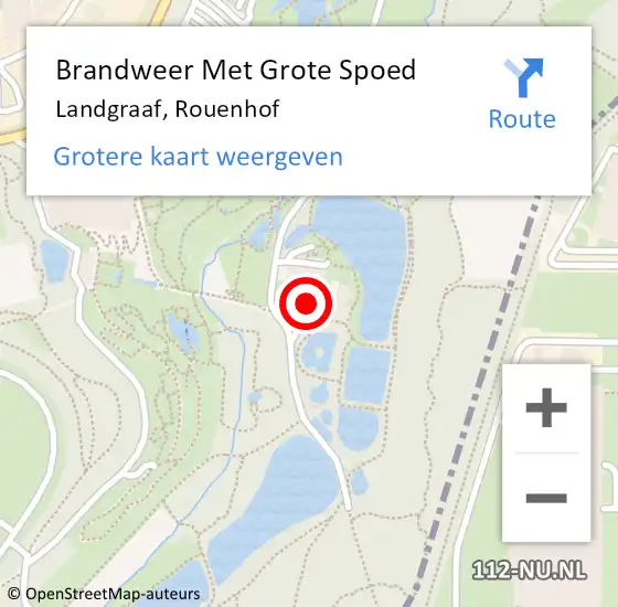 Locatie op kaart van de 112 melding: Brandweer Met Grote Spoed Naar Landgraaf, Rouenhof op 6 juni 2022 07:17