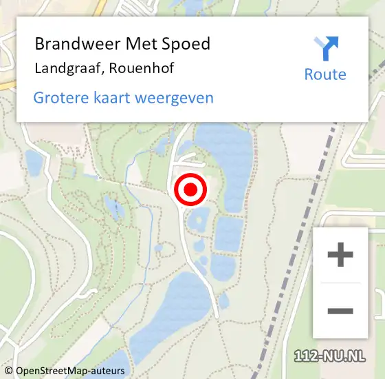 Locatie op kaart van de 112 melding: Brandweer Met Spoed Naar Landgraaf, Rouenhof op 6 juni 2022 13:46