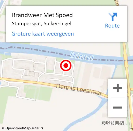 Locatie op kaart van de 112 melding: Brandweer Met Spoed Naar Stampersgat, Suikersingel op 7 juni 2022 17:48