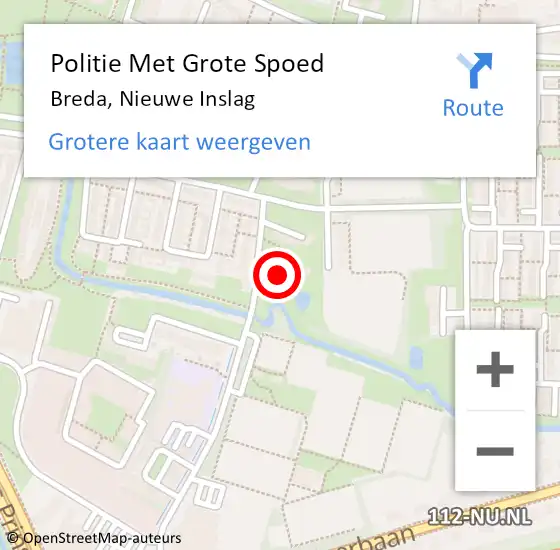 Locatie op kaart van de 112 melding: Politie Met Grote Spoed Naar Breda, Nieuwe Inslag op 8 juni 2022 08:24