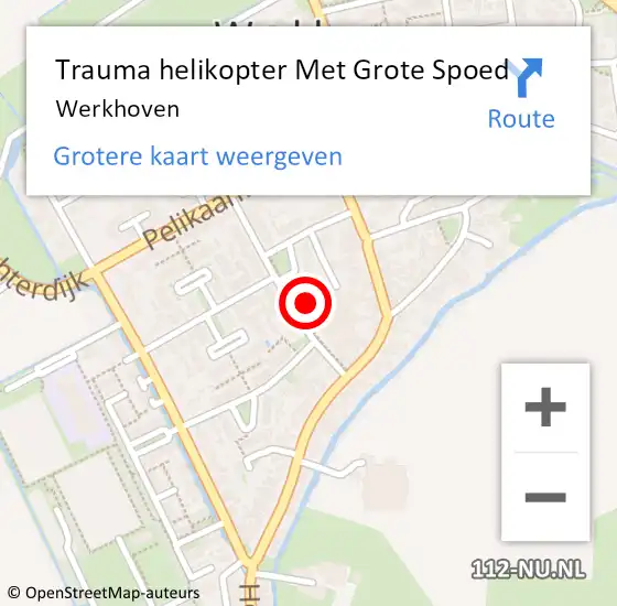Locatie op kaart van de 112 melding: Trauma helikopter Met Grote Spoed Naar Werkhoven op 9 juni 2022 01:12