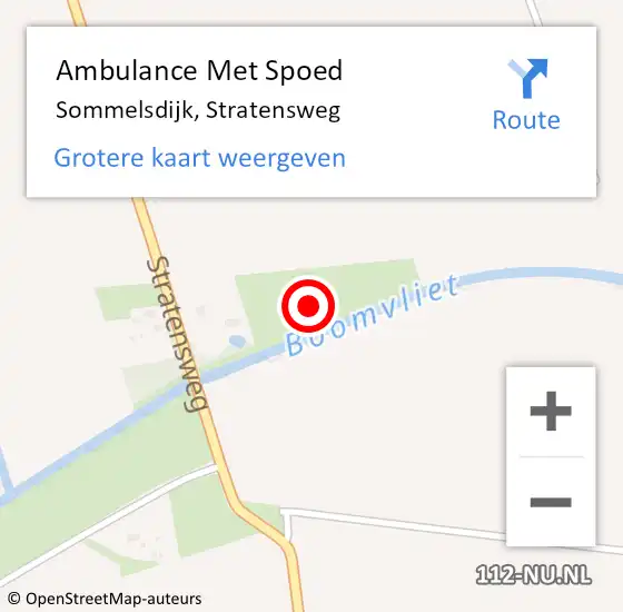 Locatie op kaart van de 112 melding: Ambulance Met Spoed Naar Sommelsdijk, Stratensweg op 10 juni 2022 15:09