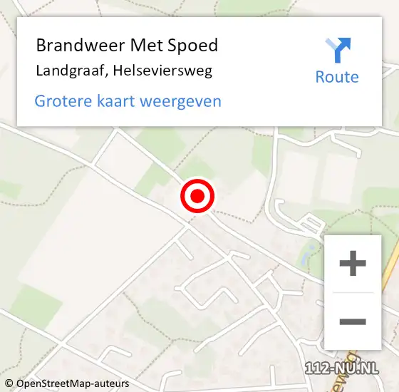 Locatie op kaart van de 112 melding: Brandweer Met Spoed Naar Landgraaf, Helseviersweg op 11 juni 2022 20:21