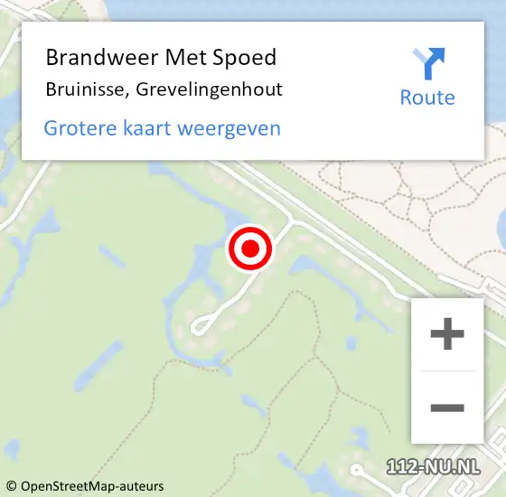 Locatie op kaart van de 112 melding: Brandweer Met Spoed Naar Bruinisse, Grevelingenhout op 12 juni 2022 09:42