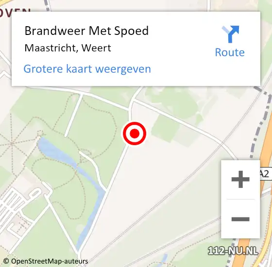 Locatie op kaart van de 112 melding: Brandweer Met Spoed Naar Maastricht, Weert op 13 juni 2022 01:25