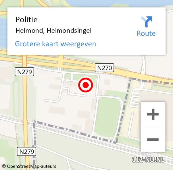 Locatie op kaart van de 112 melding: Politie Helmond, Helmondsingel op 15 juni 2022 14:24