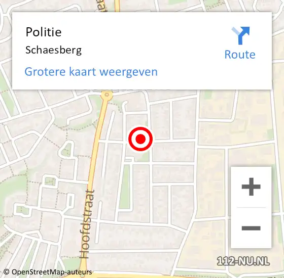 Locatie op kaart van de 112 melding: Politie Schaesberg op 16 juni 2022 23:15