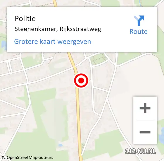 Locatie op kaart van de 112 melding: Politie Voorst, Rijksstraatweg op 18 juni 2022 12:42