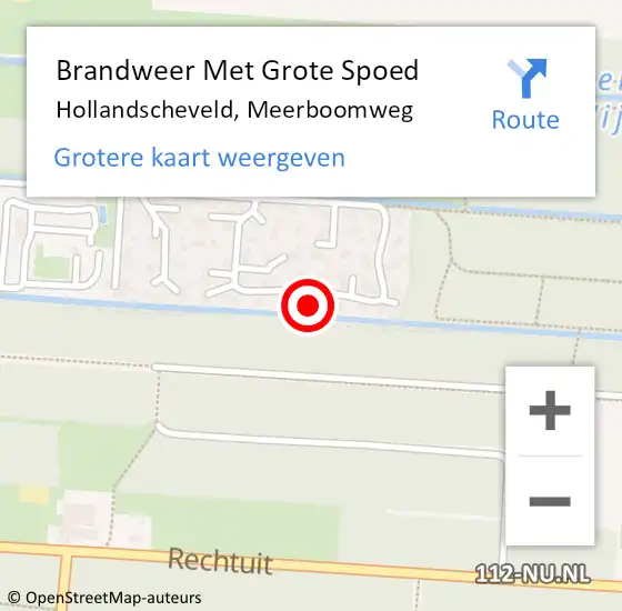 Locatie op kaart van de 112 melding: Brandweer Met Grote Spoed Naar Hollandscheveld, Meerboomweg op 18 juni 2022 22:15