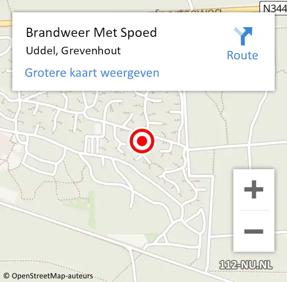 Locatie op kaart van de 112 melding: Brandweer Met Spoed Naar Uddel, Grevenhout op 21 juni 2022 17:51