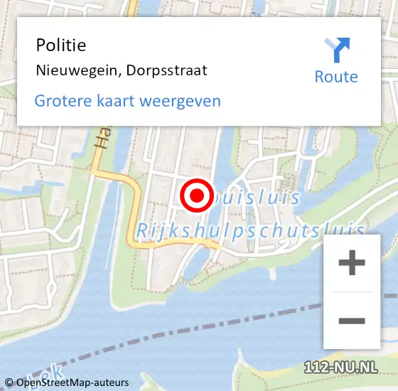 Locatie op kaart van de 112 melding: Politie Nieuwegein, Dorpsstraat op 22 juni 2022 14:02