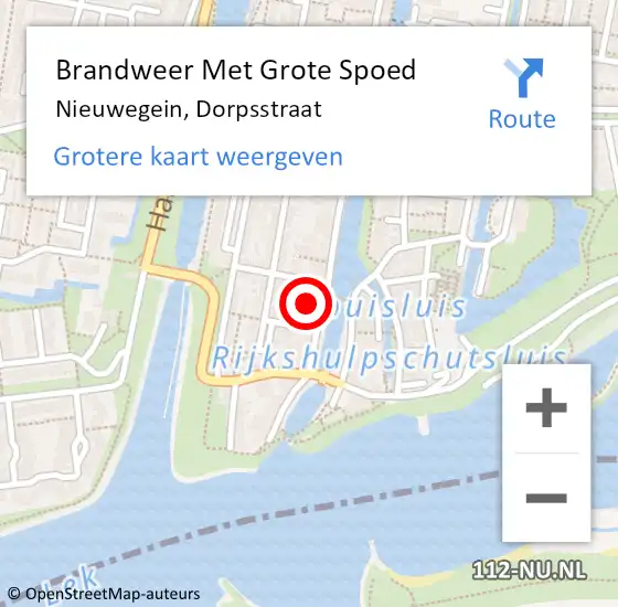 Locatie op kaart van de 112 melding: Brandweer Met Grote Spoed Naar Nieuwegein, Dorpsstraat op 22 juni 2022 14:03
