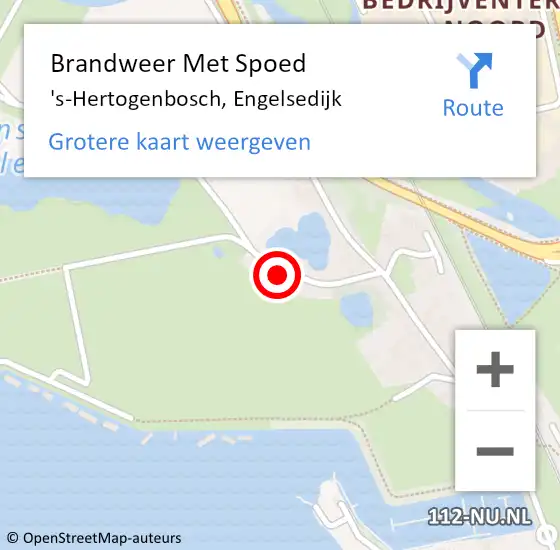 Locatie op kaart van de 112 melding: Brandweer Met Spoed Naar 's-Hertogenbosch, Engelsedijk op 25 juni 2022 09:33