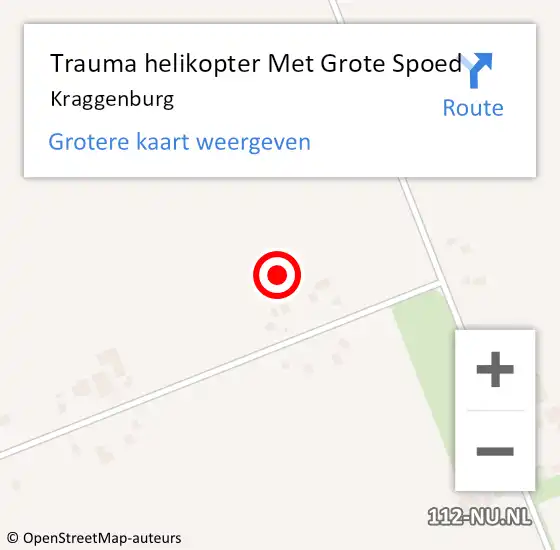 Locatie op kaart van de 112 melding: Trauma helikopter Met Grote Spoed Naar Kraggenburg op 28 juni 2022 11:10