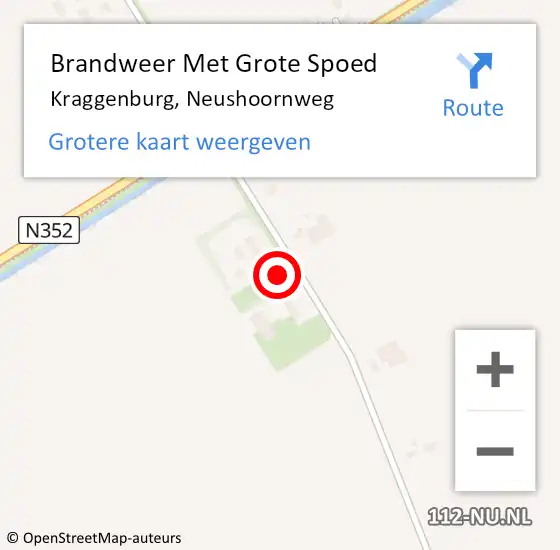 Locatie op kaart van de 112 melding: Brandweer Met Grote Spoed Naar Kraggenburg, Neushoornweg op 28 juni 2022 11:23